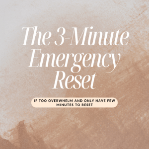 The 3 Minutes Emergency Reset